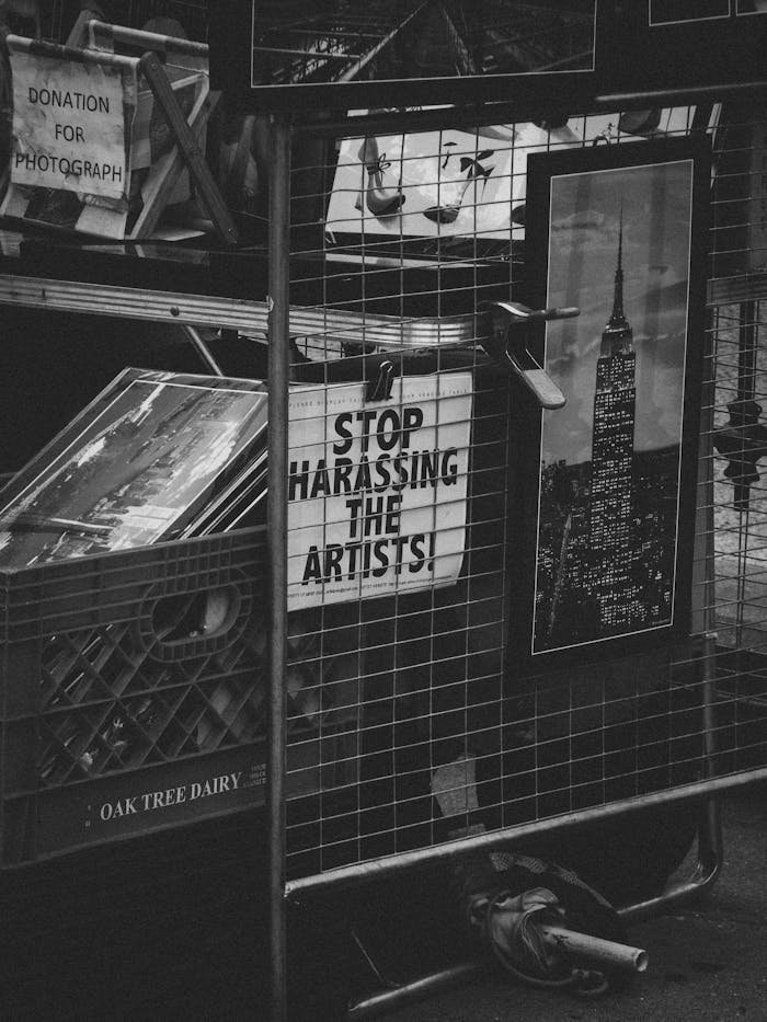 Paper Sheet with Message behind Fence